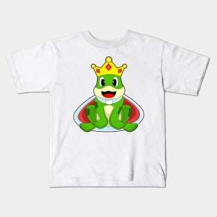 Frog King Crown Kids T-Shirt